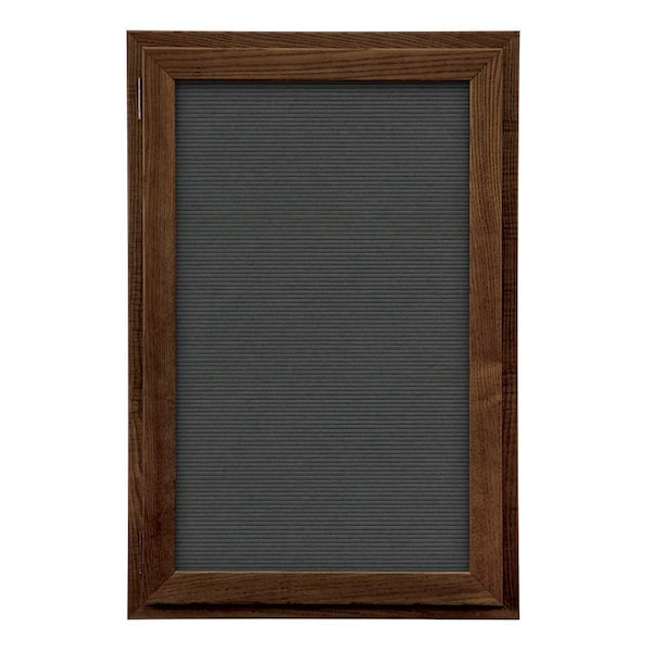 Indoor Enclosed Combo Board, 72"x36", Bronze Frame/White Porc & Forbo